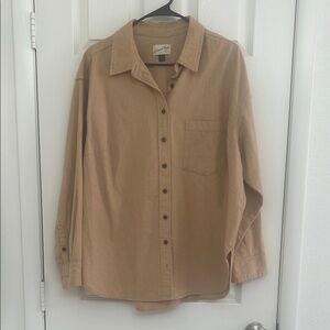 Tan Button-Up Shirt